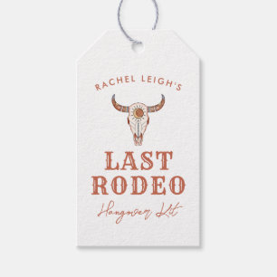 Étiquettes-cadeau Trousse de hangover de dernier rodéo de cowgirl du