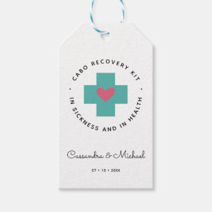 Étiquettes-cadeau Trousse de récupération de mariage de destination 