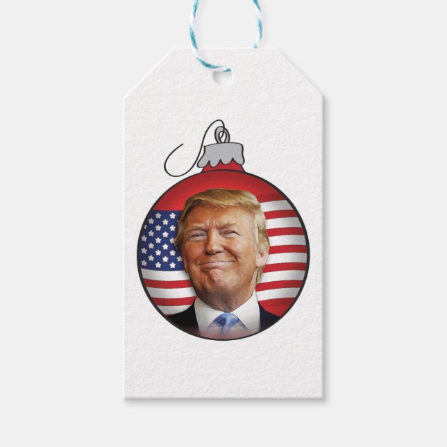 Étiquettes-cadeau Trump pour Noël (Devant)