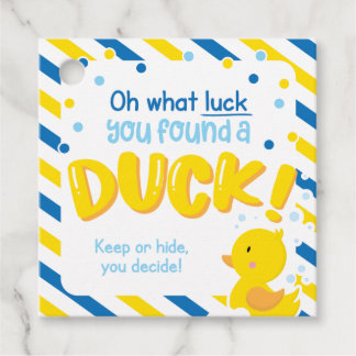 Étiquettes Cadeau Tu as trouvé un canard ! Balises de canard de croi