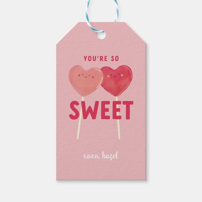 Étiquettes-cadeau Tu es si douceur pour enfants en classe Valentine (Devant)