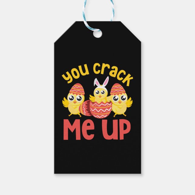 Étiquettes-cadeau Tu M'As Frappé Les Poussins De Pâques (Devant)
