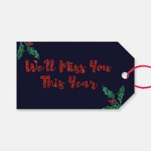 Étiquettes-cadeau Tu vas nous manquer Noël social