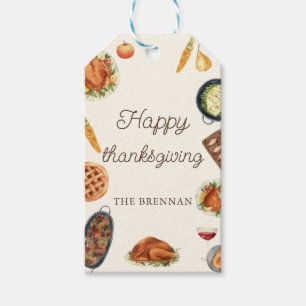 Étiquettes-cadeau Turquie Thanksgiving Dinner Tags