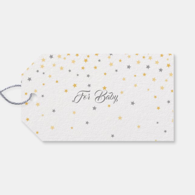Étiquettes-cadeau Twinkle Little Baby Star Tags cadeaux (Dos (Horizontal))