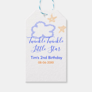 Étiquettes-cadeau Twinkle scintillement petite étoile anniversaire v
