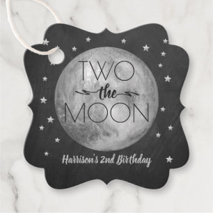 Étiquettes Cadeau Two The Moon 2nd Birthday Favoriser Tags
