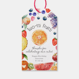 Étiquettes-cadeau Twotti Fruitti Cutie Fruit Anniversaire Merci