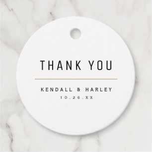 Étiquettes Cadeau Typographie chic moderne Mariage simple