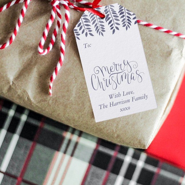 Étiquettes-cadeau Typographie de l'effet d'huile d'argent Joyeux Noë (Créateur téléchargé)