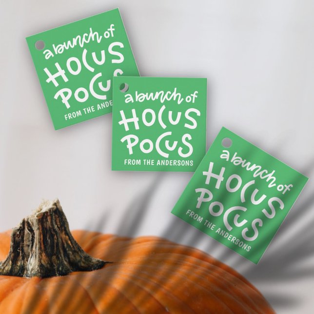 Étiquettes Cadeau Typographie moderne Cute Hocus Pocus Halloween (Créateur téléchargé)