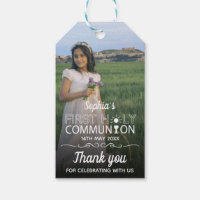 Typographie photo Premier Merci de communion saint