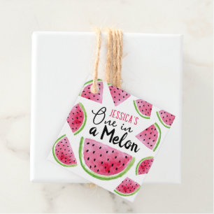 Étiquettes Cadeau Un à Melon Anniversaire Party
