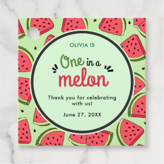 Étiquettes Cadeau Un à Melon Été 1er Anniversaire Merci