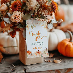 Étiquettes-cadeau Un Baby shower Automne Un Peu Citrouille
