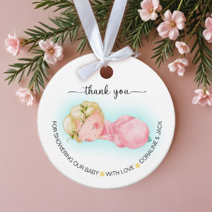 Étiquettes Cadeau Un Baby shower de petite fille doux
