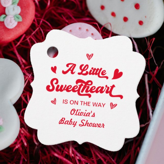 Étiquettes Cadeau Un Baby shower de Valentines un peu amoureux (Créateur téléchargé)