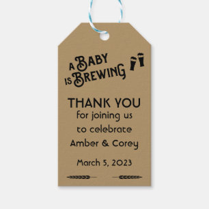Étiquettes-cadeau Un bébé brasse bébé et bières Douche Favoriser