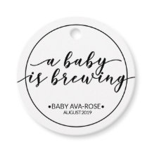 Un bébé brasse une citation de Baby shower noir et