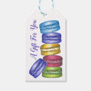 Étiquettes-cadeau Un cadeau pour vous Pâtisserie Française Macaron C