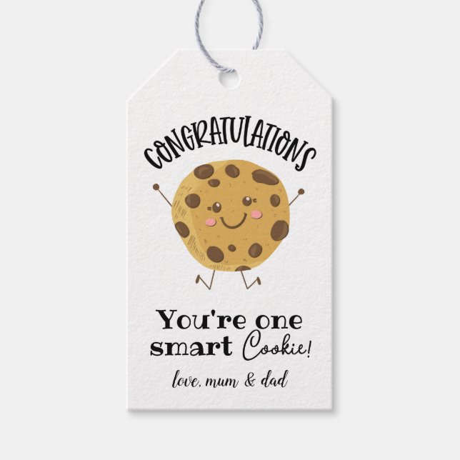Étiquettes-cadeau Un cookie intelligent (Devant)