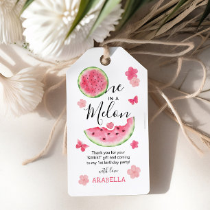 Étiquettes-cadeau Un dans un Melon 1er Anniversaire Merci de pastèqu