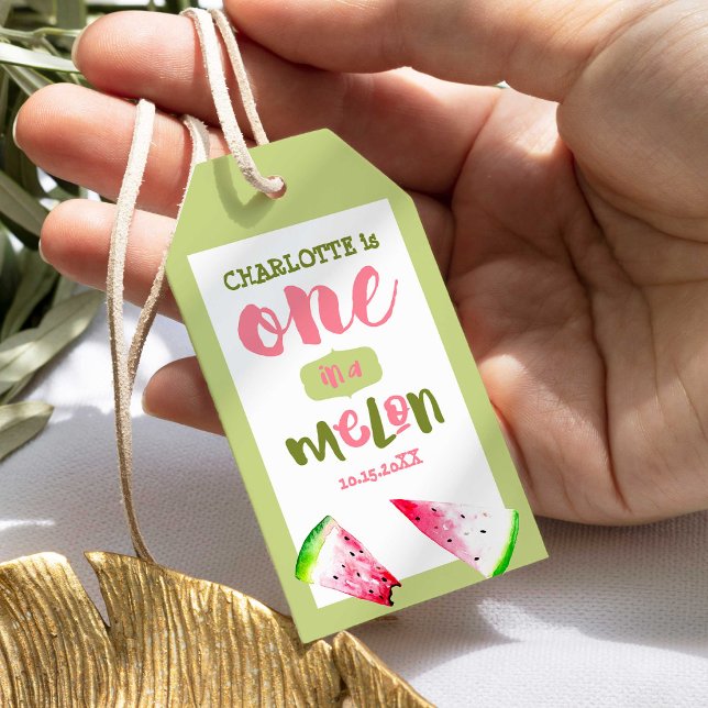 Étiquettes-cadeau Un dans un Melon Premier anniversaire Watermelon C (Créateur téléchargé)