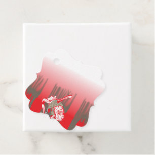 Étiquettes Cadeau Un design graphique dynamique présente un motif ro
