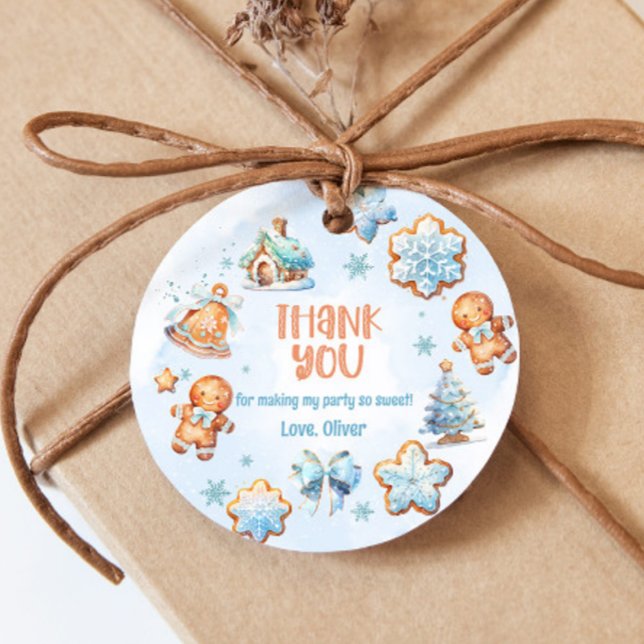 Étiquettes Cadeau Un gâteau doux Noël 1er anniversaire merci (Créateur téléchargé)
