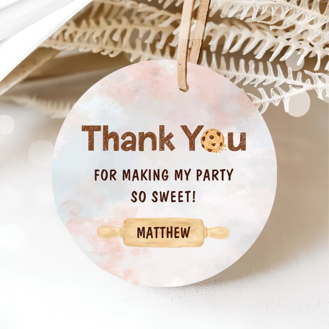 Étiquettes Cadeau Un gâteau sucré Première fête d'anniversaire (Créateur téléchargé)