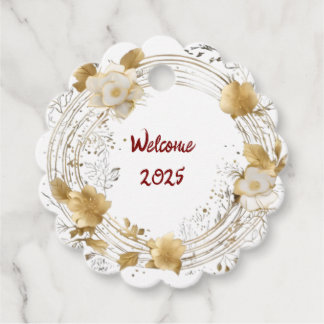 Étiquettes Cadeau "Un Imaginaire floral du Nouvel An"