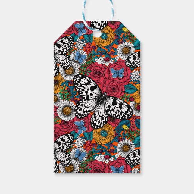 Étiquettes-cadeau Un jardin coloré (Devant)