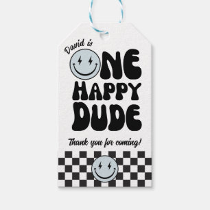 Étiquettes-cadeau Un joyeux Dude Blue Emoji anniversaire