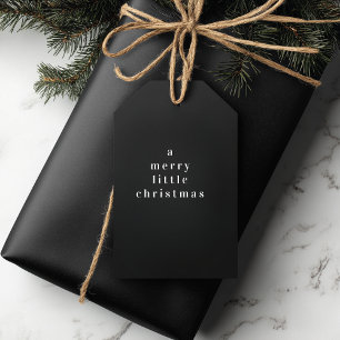 Étiquettes-cadeau "Un joyeux petit Noël noir et blanc
