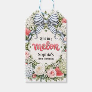 Étiquettes-cadeau Un melon parmi des millions Melon Floral pour un P