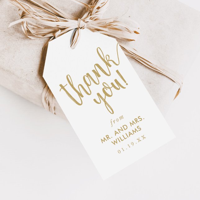 Étiquettes-cadeau Un Merci Mariage simple à la main (Créateur téléchargé)