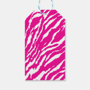 Étiquettes-cadeau Un motif floral complexe en rose et blanc, art