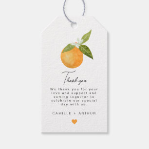 Étiquettes-cadeau Un petit Baby shower Cutie Oranges
