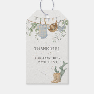 Étiquettes-cadeau Un petit Baby shower de cowboy