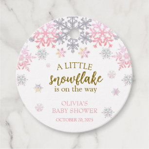 Étiquettes Cadeau Un petit baby shower Snowflake
