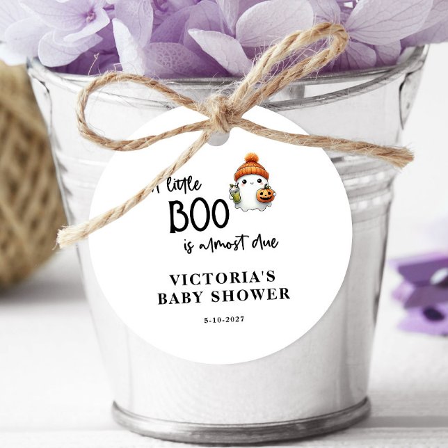 Étiquettes Cadeau Un petit Boo presque Baby shower (Créateur téléchargé)