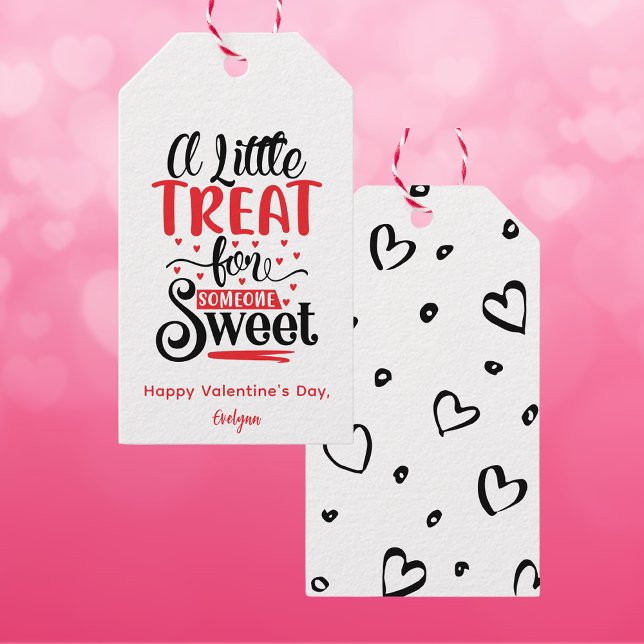 Étiquettes-cadeau Un petit gâteau pour une Saint-Valentin sucrée (Créateur téléchargé)
