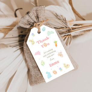 Étiquettes-cadeau Un petit lapin fête son premier anniversaire paste