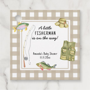 Étiquettes Cadeau Un petit pêcheur est sur le Baby shower