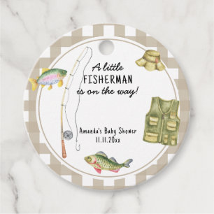 Étiquettes Cadeau Un petit pêcheur est sur le Baby shower