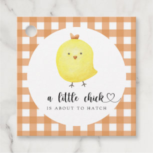 Étiquettes Cadeau Un petit poussin est sur le point d'éclore Fête de