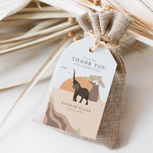 Étiquettes-cadeau Un Peu D'Arachide | Safari Desert Baby shower Favo (Créateur téléchargé)