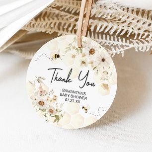 Étiquettes Cadeau Un peu de Baby shower d'abeilles de miel Tags de p