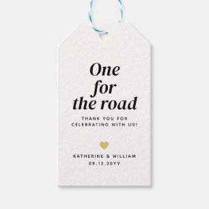 Étiquettes-cadeau Un pour le Mariage Merci de route Snack Favor Sac
