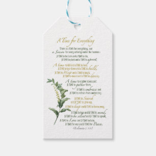 Étiquettes-cadeau Un temps pour tout - Ecclesiastes 3 : 1-8
